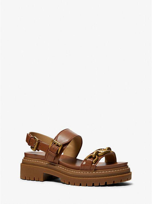 Kailey Logo Embellished Leather Sandal