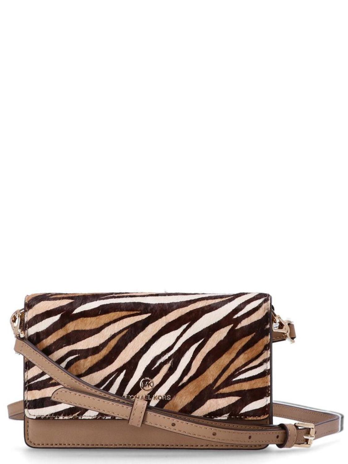 Michael Michael Kors Zebra-Printed Fold-Over Shoulder Bag