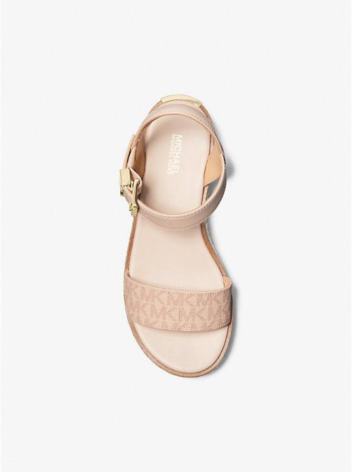 Richie Smooth and Logo Platform Espadrille Sandal