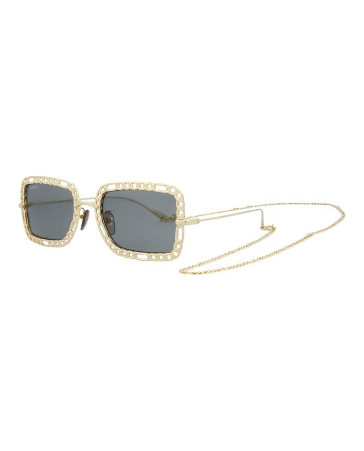 Square-Metal Frame Sunglasses