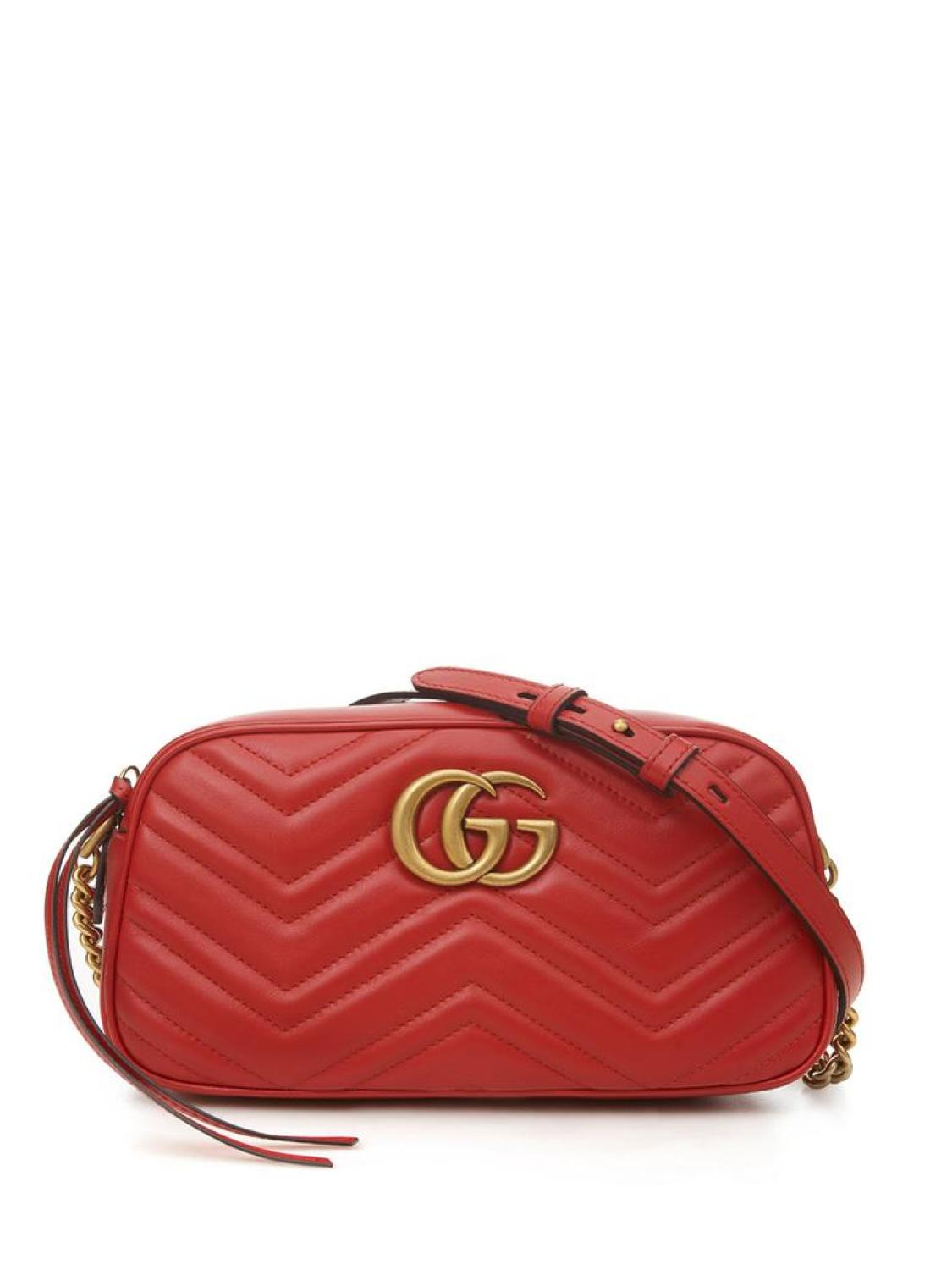 Gucci  Leather Marmont Shoulder Women's Bag