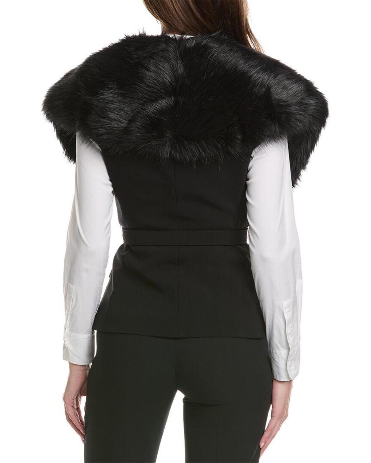 Michael Kors Collection Shawl Wool-Blend Vest