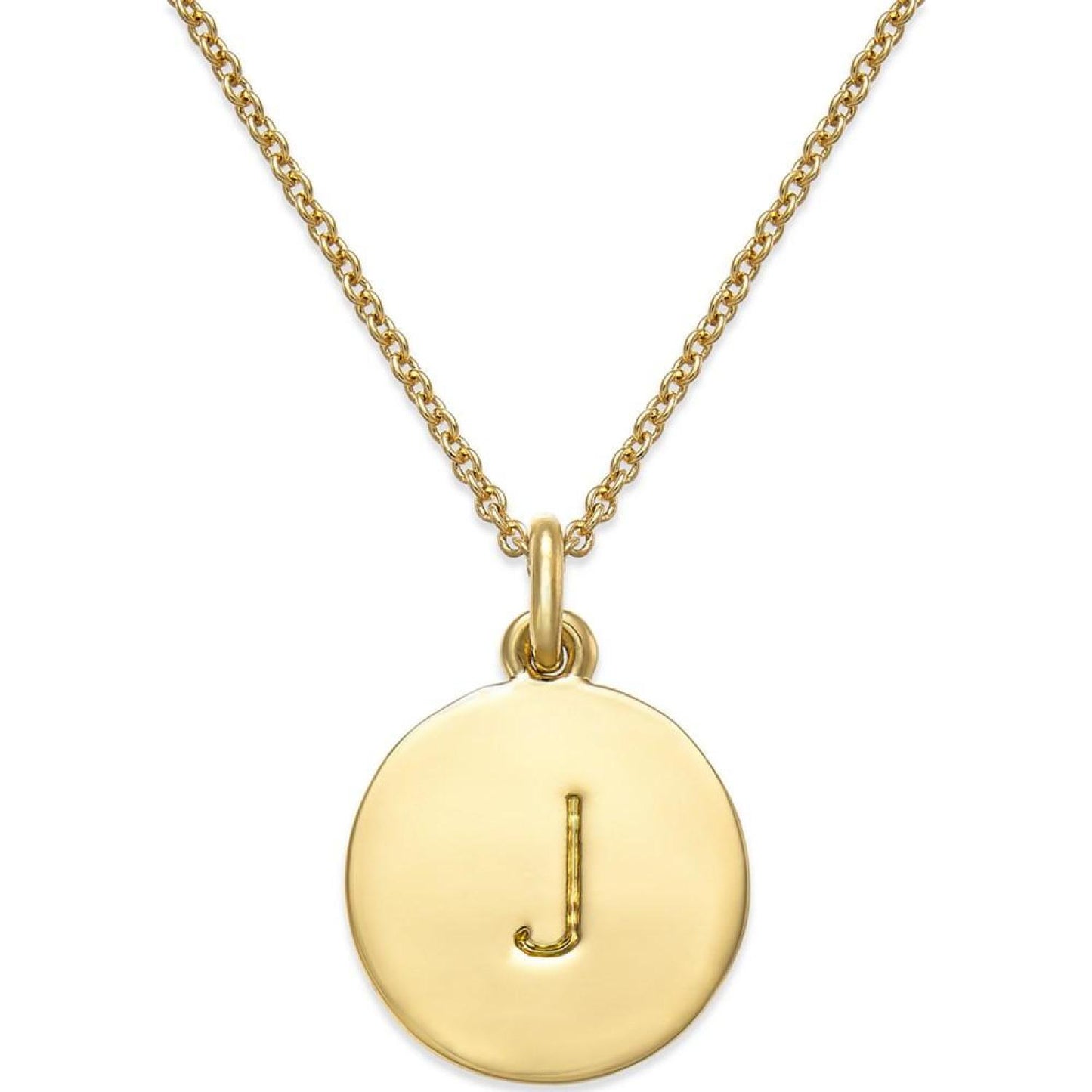 12k Gold-Plated Initials Pendant Necklace, 17" + 3" Extender