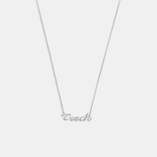 Coach Outlet Logo Script Necklace