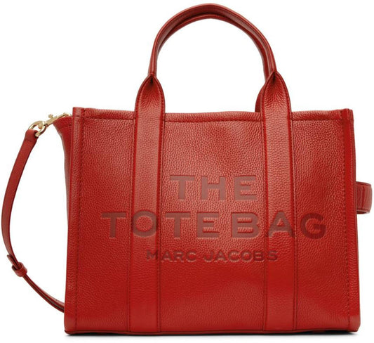 Red 'The Leather Medium Tote Bag' Tote