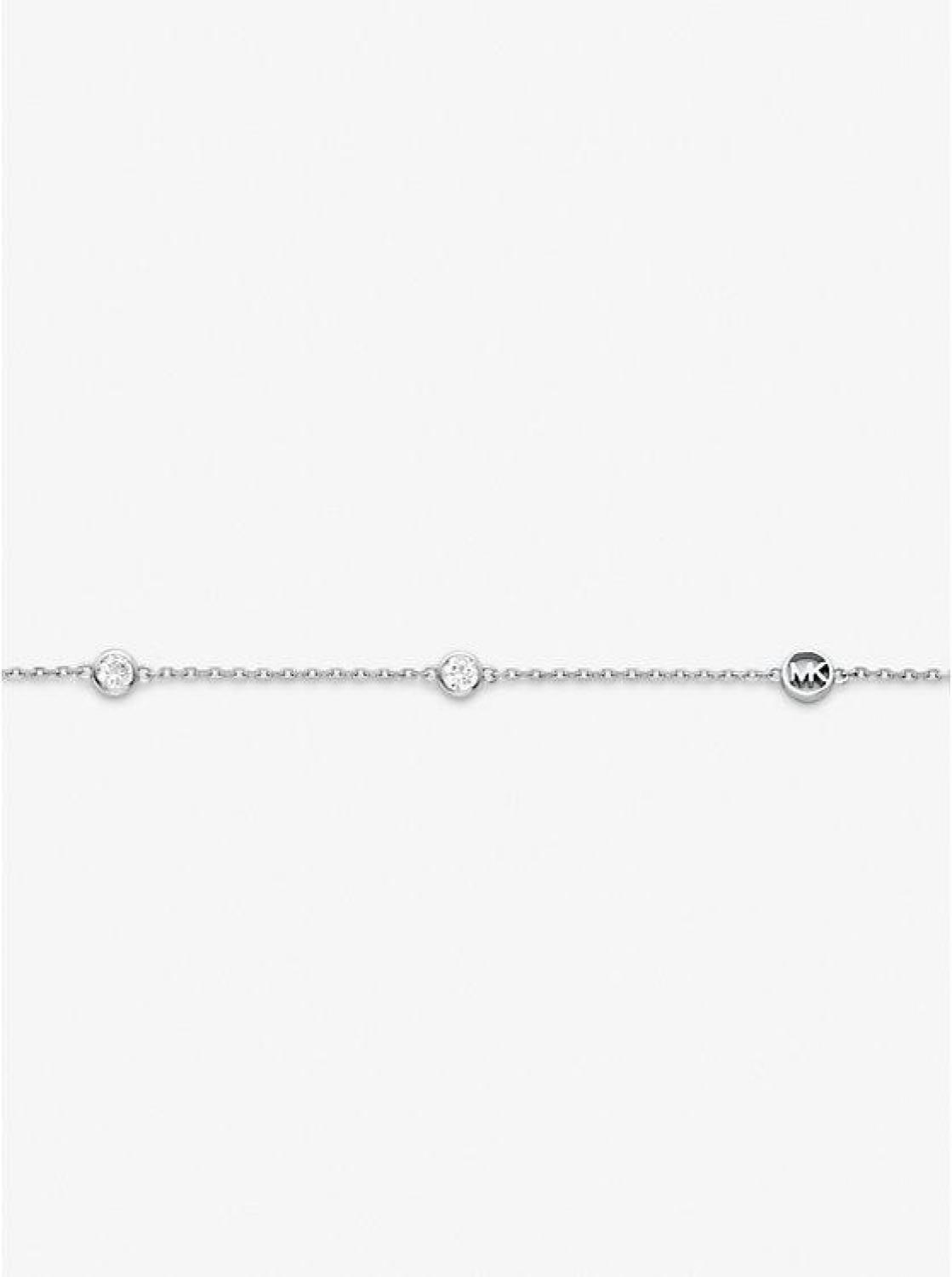 Precious Metal-Plated Sterling Silver Cubic Zirconia Necklace