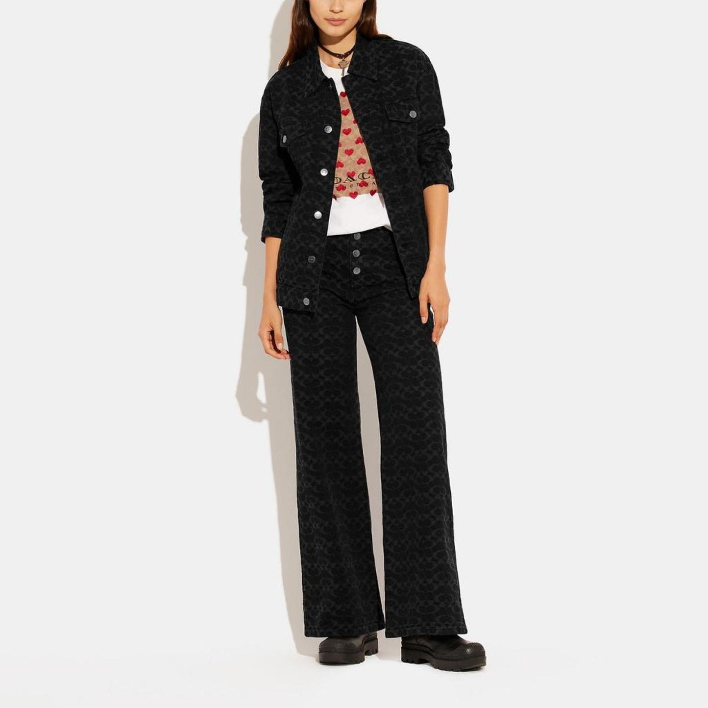 Coach Outlet Signature Jacquard Denim Jeans