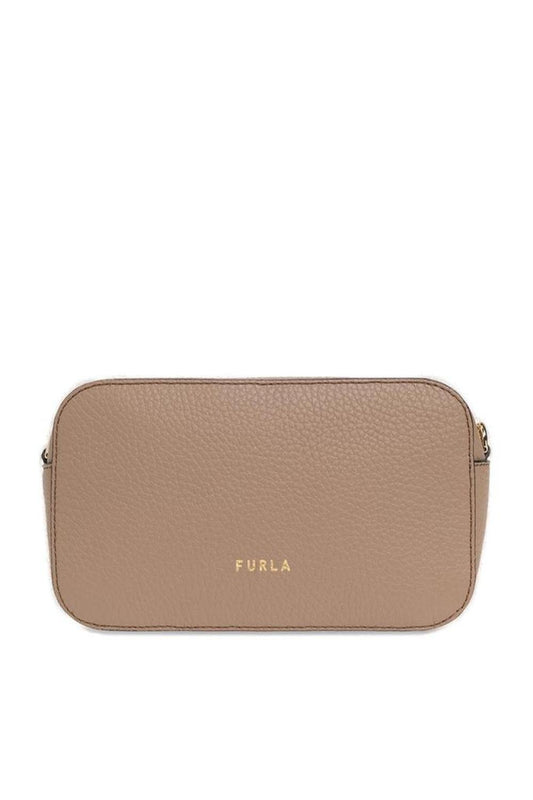 Furla Logo-Plaque Zipped Mini Crossbody Bag