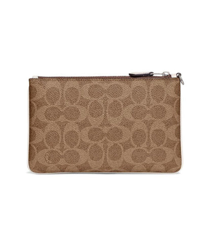 Bunny Graphic Coated Canvas Signature Small Wristlet