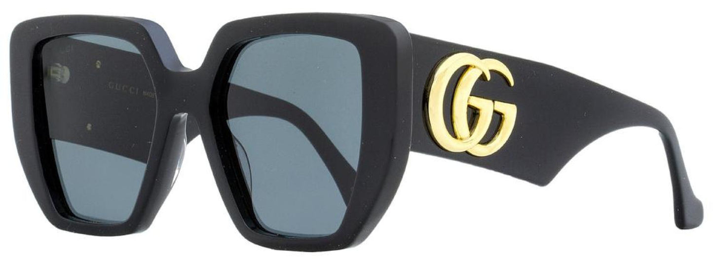 Gucci Women's Geometric Sunglasses GG0956S 003 Black/Gold 54mm