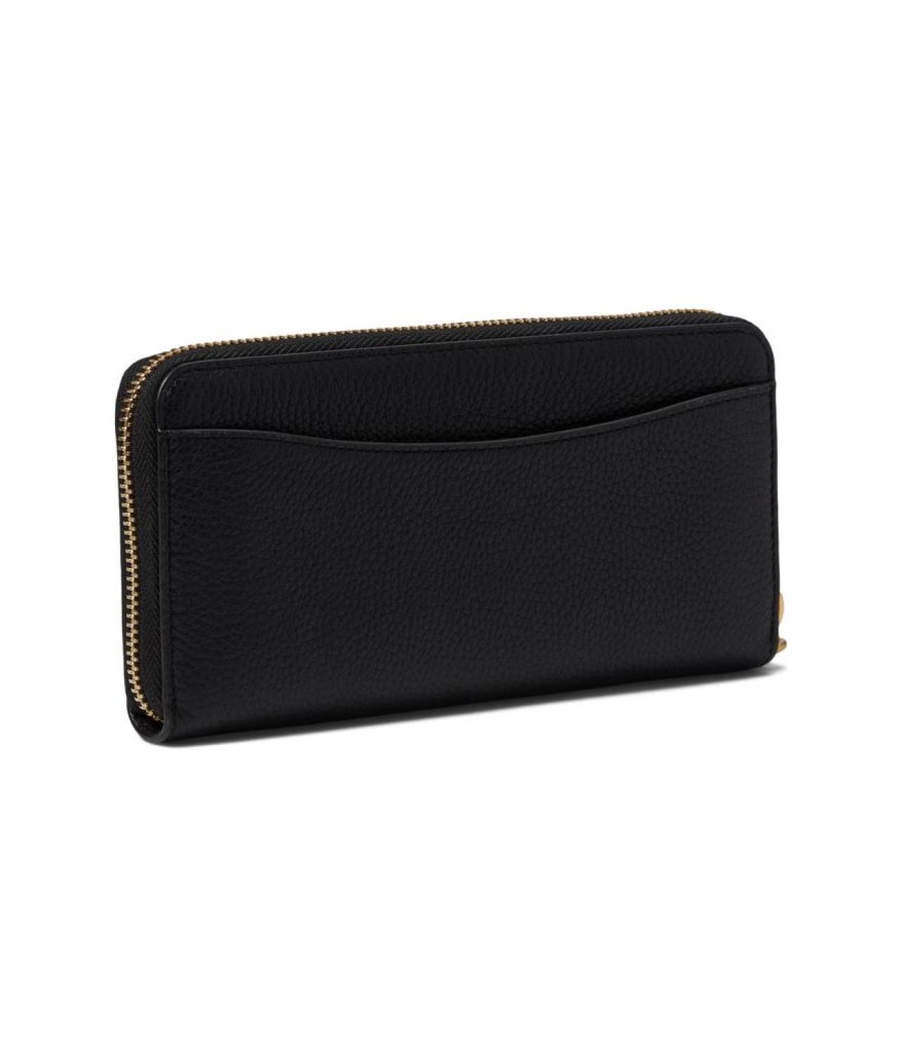 Ava Pebbled Leather Zip Around Continental Wristlet