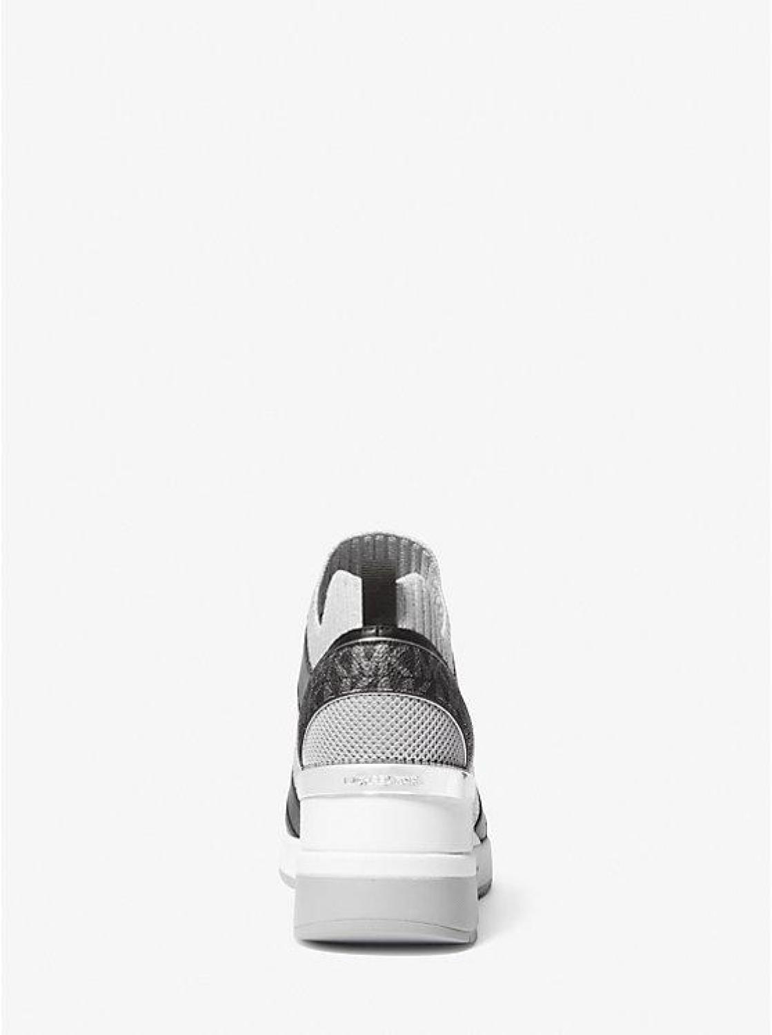 Georgie Stretch Knit and Leather Trainer