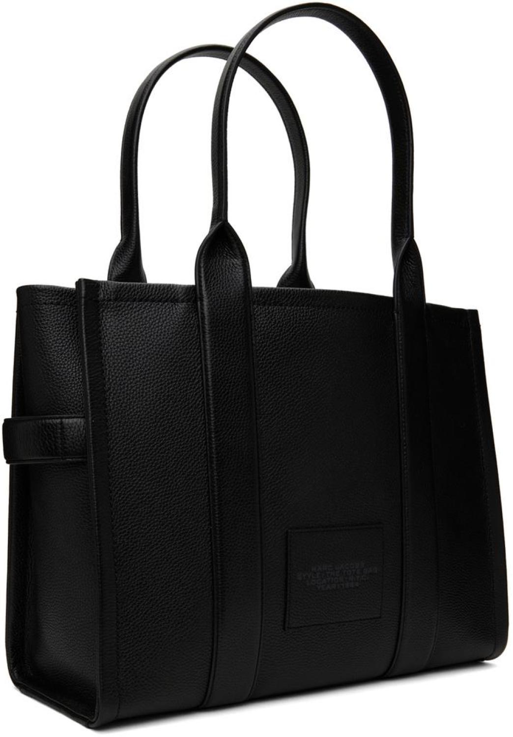 Black 'The Leather Large' Tote