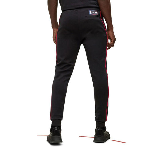 Men's Boss NBA Flock-Print Logo Tracksuit Bottoms