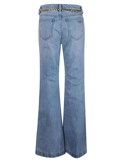 Michael Michael Kors Belted Bootcut High-Rise Jeans