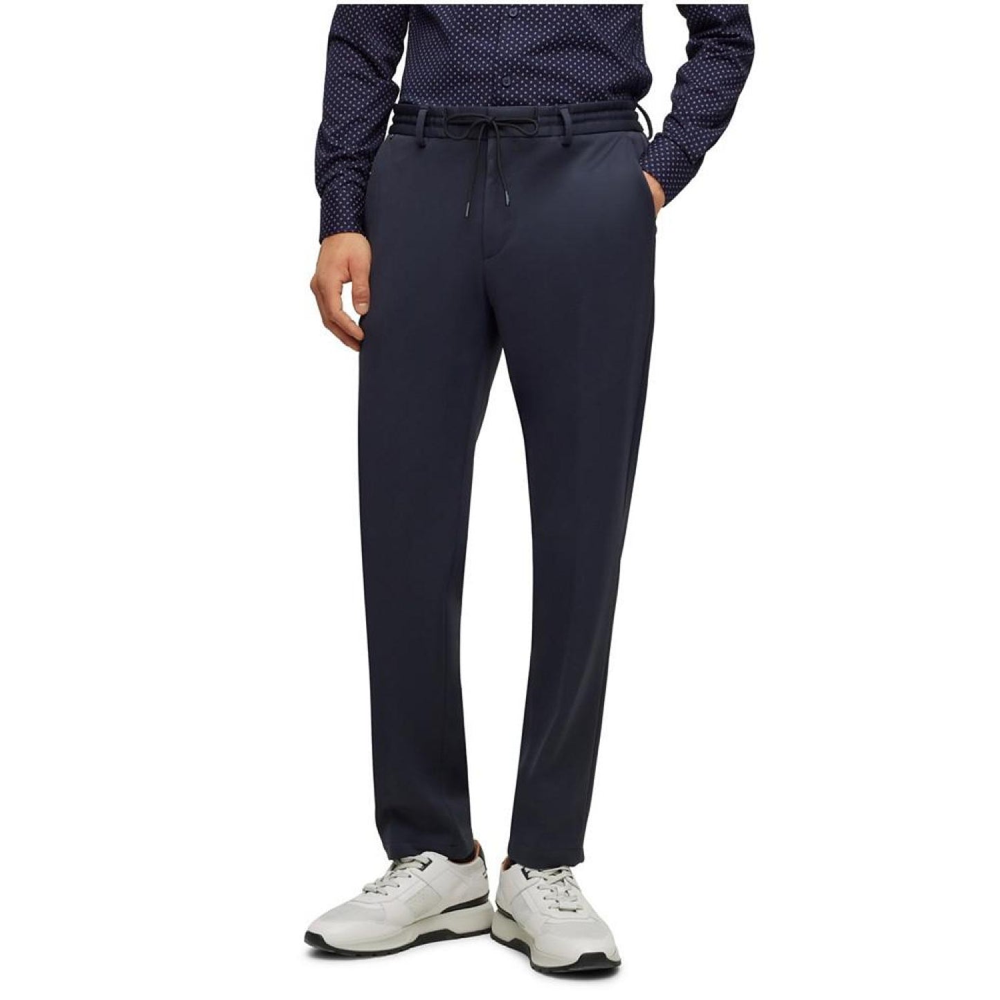 Men's Micro-Patterned Performance Slim-Fit Trousers