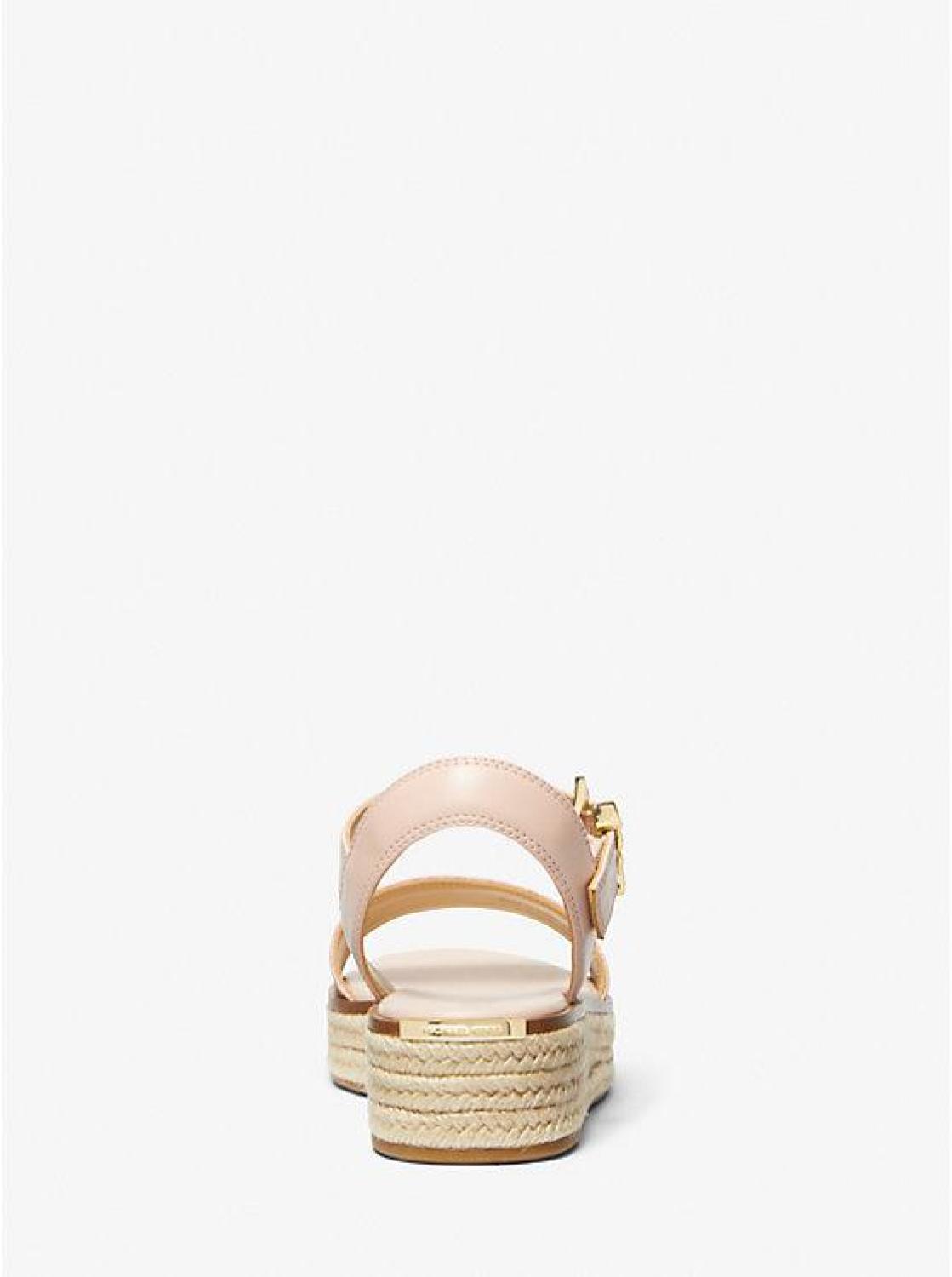 Richie Smooth and Logo Platform Espadrille Sandal