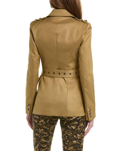 Michael Kors Collection Twill Silk-Lined Military Jacket