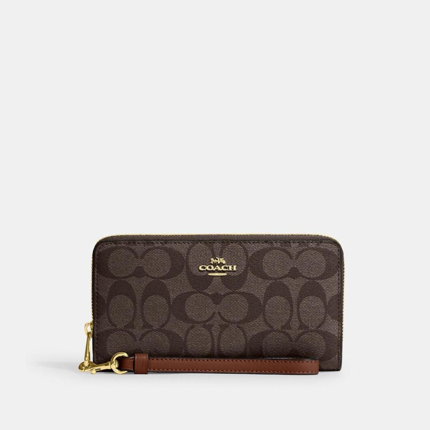 Coach Outlet Long Zip Around Wallet In Signature Canvas