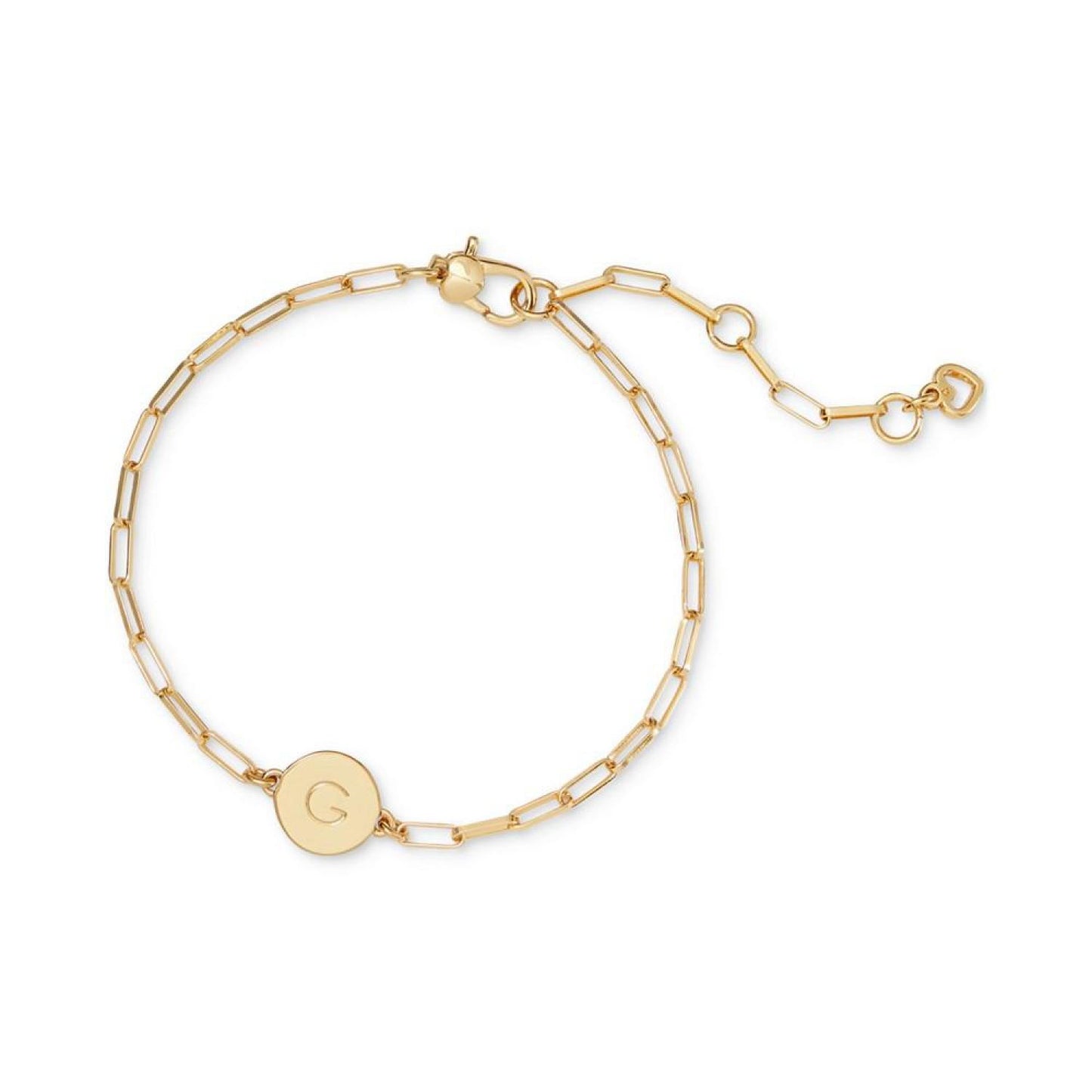 Gold-Tone Initial A Chain Link Bracelet