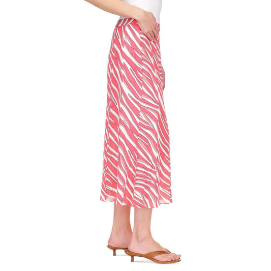 Women's Zebra-Print Midi Skirt