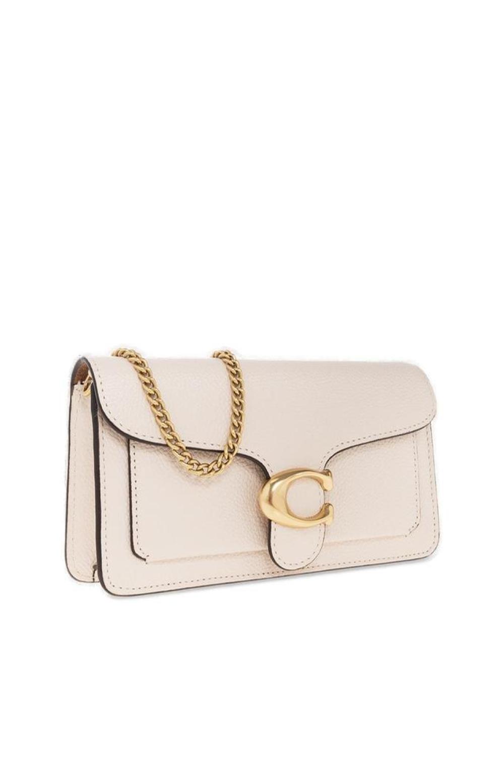 Coach Tabby Logo Plaque Chained Clutch Bag