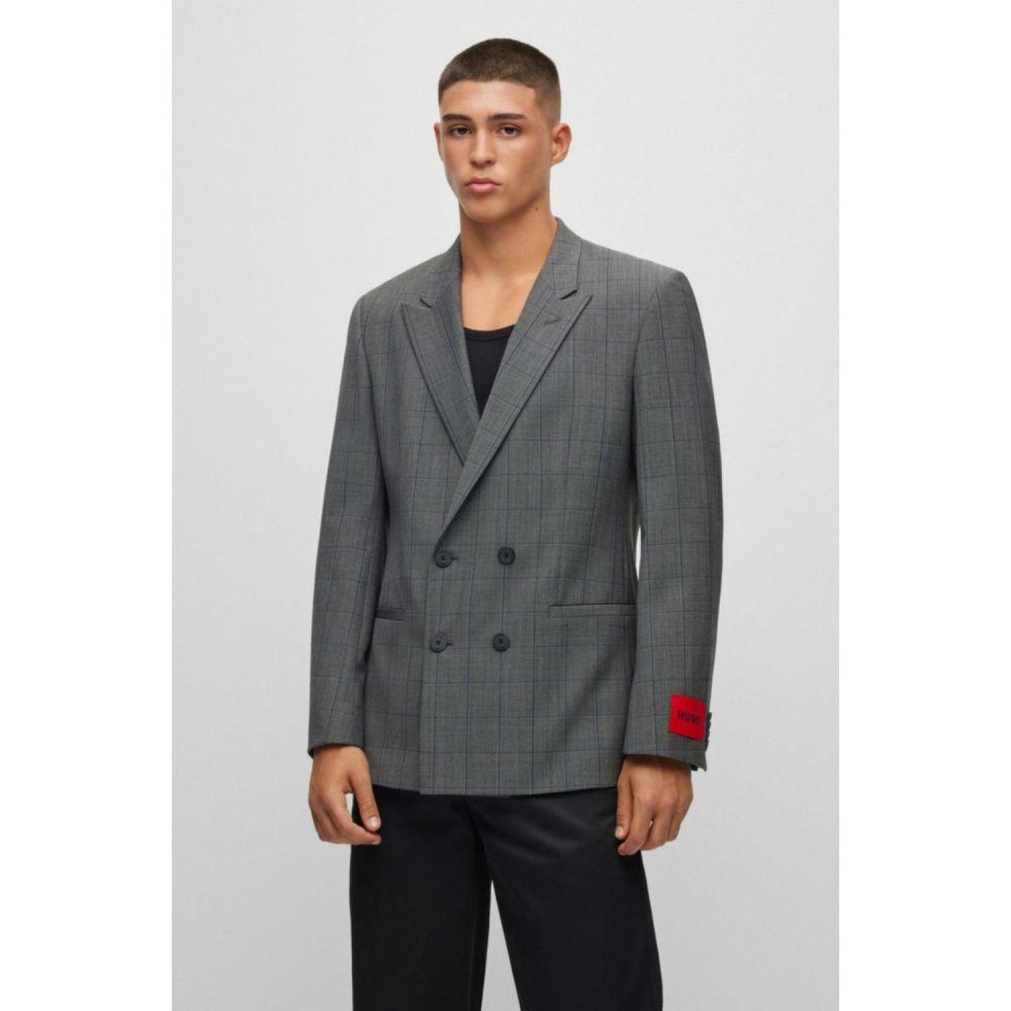 Slim-fit jacket in a performance-stretch wool blend