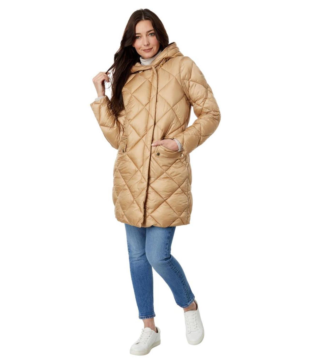 Hooded Long Quilt Puffer M426079C68