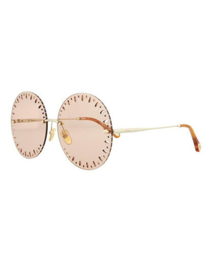 YSE Round-Frame Metal Sunglasses