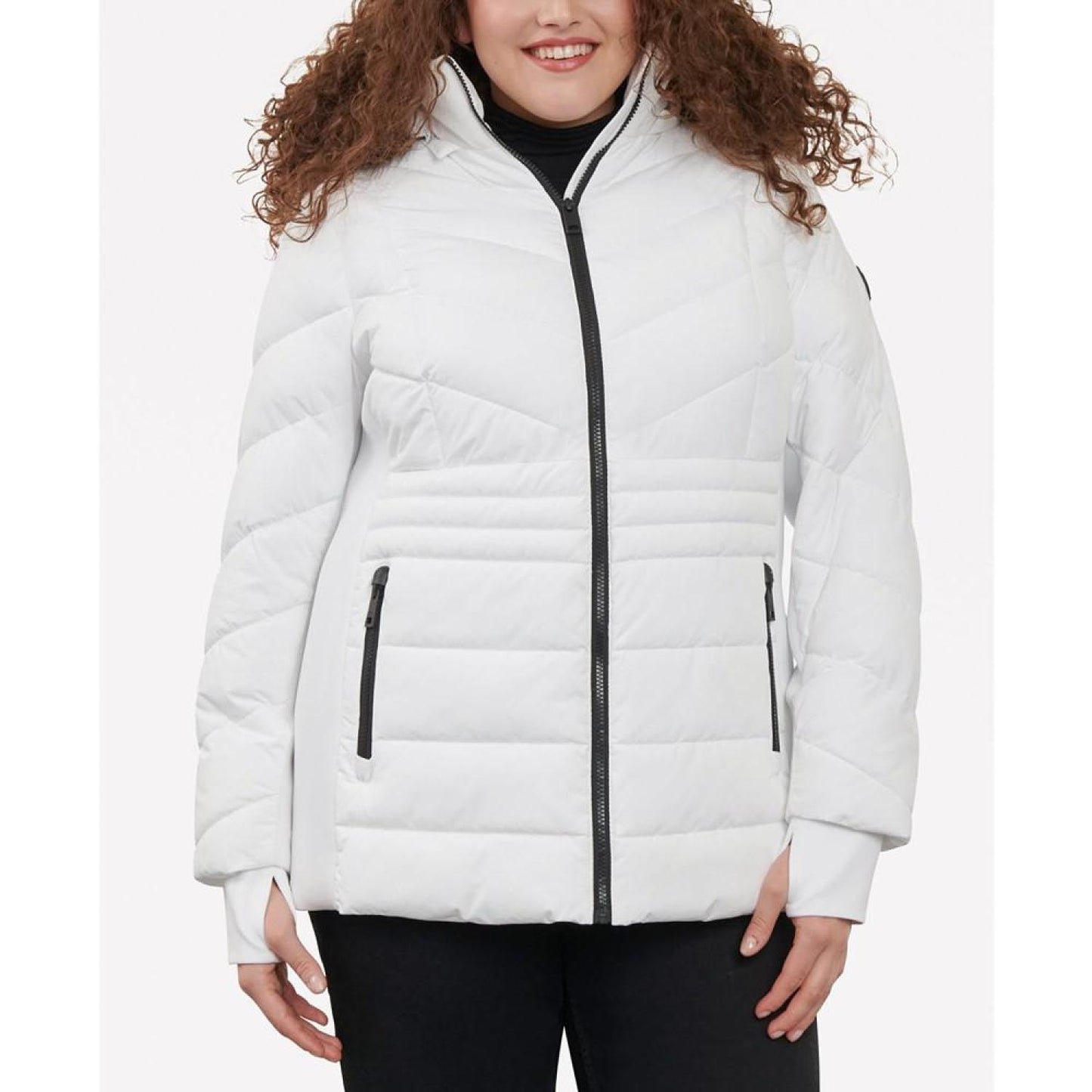 Women's Plus Size Faux-Fur-Trim Hooded Puffer Coat