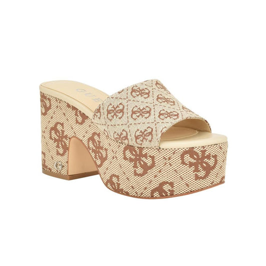 Women's Yapplea Logo Platform Block Heel Mule Sandals