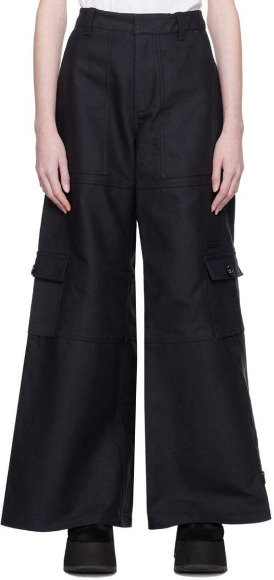 Black 'The Wide Leg' Cargo Pants