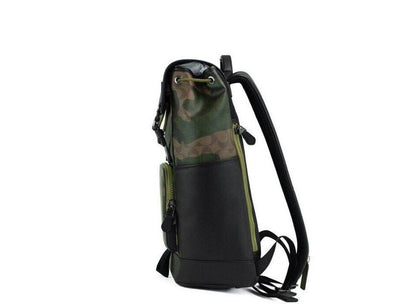 COACH Large Signature Camo Print Coated Canvas Track Backpack Women's Bookbag