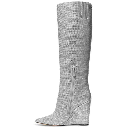 Women's Isra Pointed-Toe Wedge Dress Boots