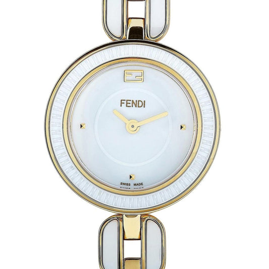 Fendi My Way Gold-Tone White Ceramic Quartz Watch F359424004