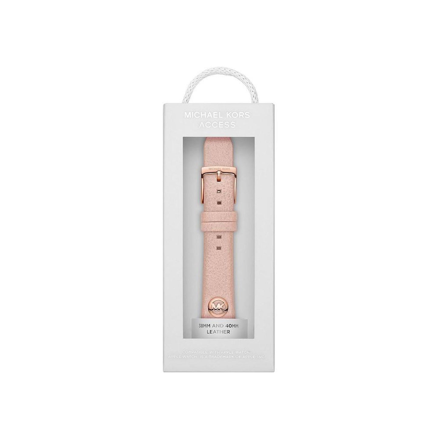 Logo Charm Blush Leather 38/40mm Band for Apple Watch®