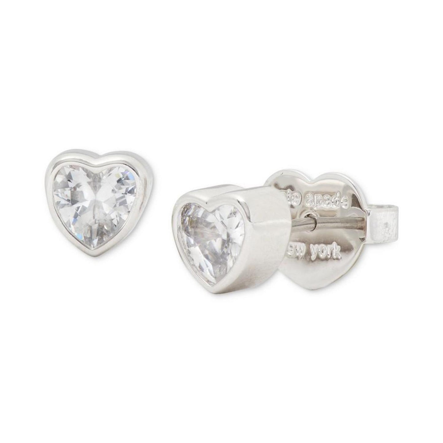 Cubic Zirconia Heart Mini Stud Earrings