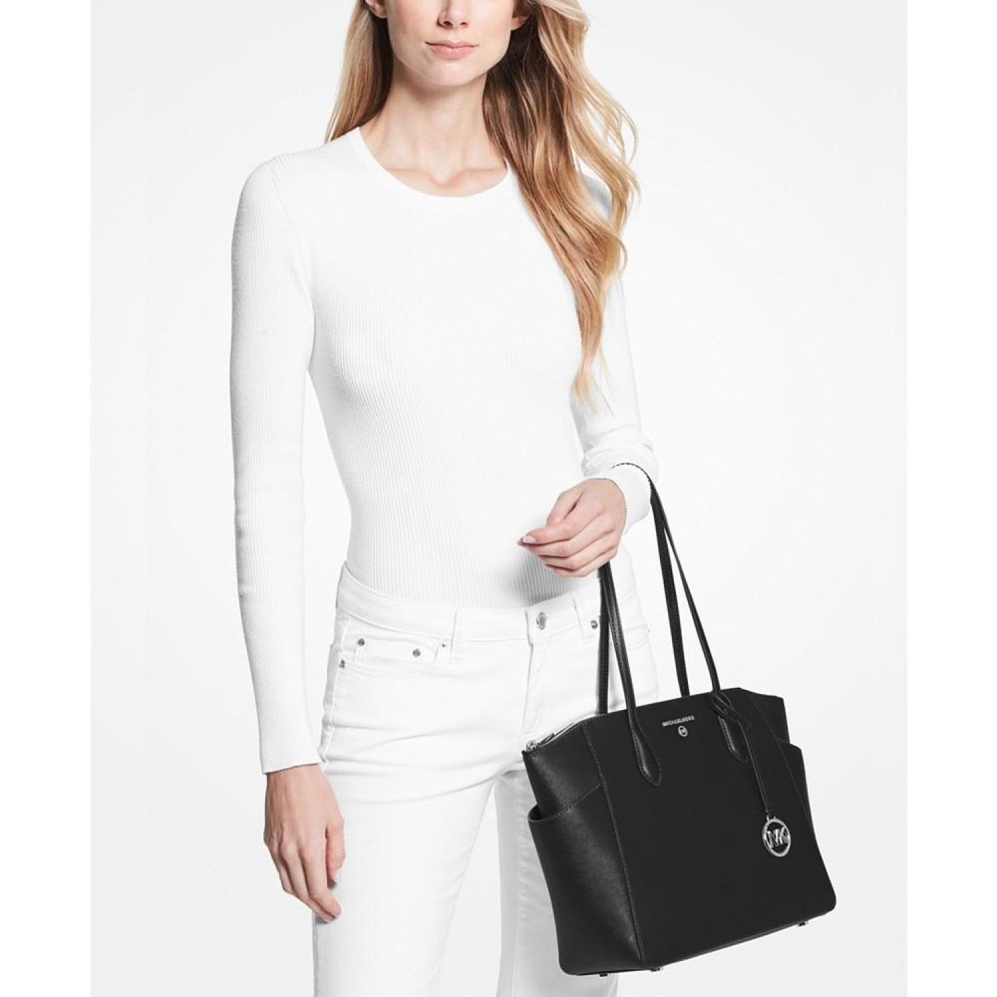 Marilyn Medium Top-Zip Leather Tote