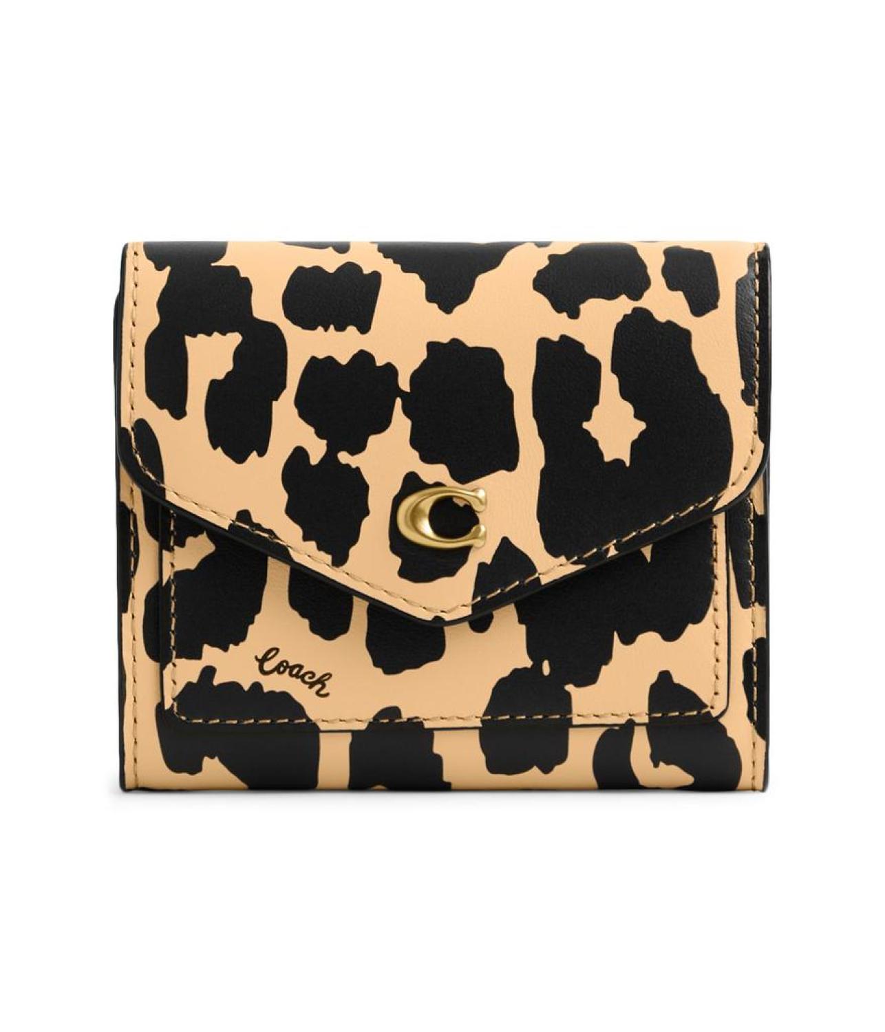 Leopard Printed Leather Wyn Small Wallet