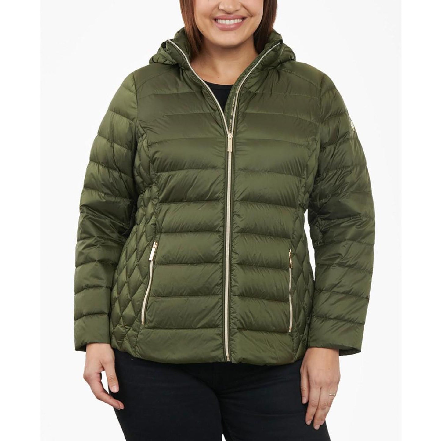 Women's Plus Size Hooded Packable Down Puffer Coat