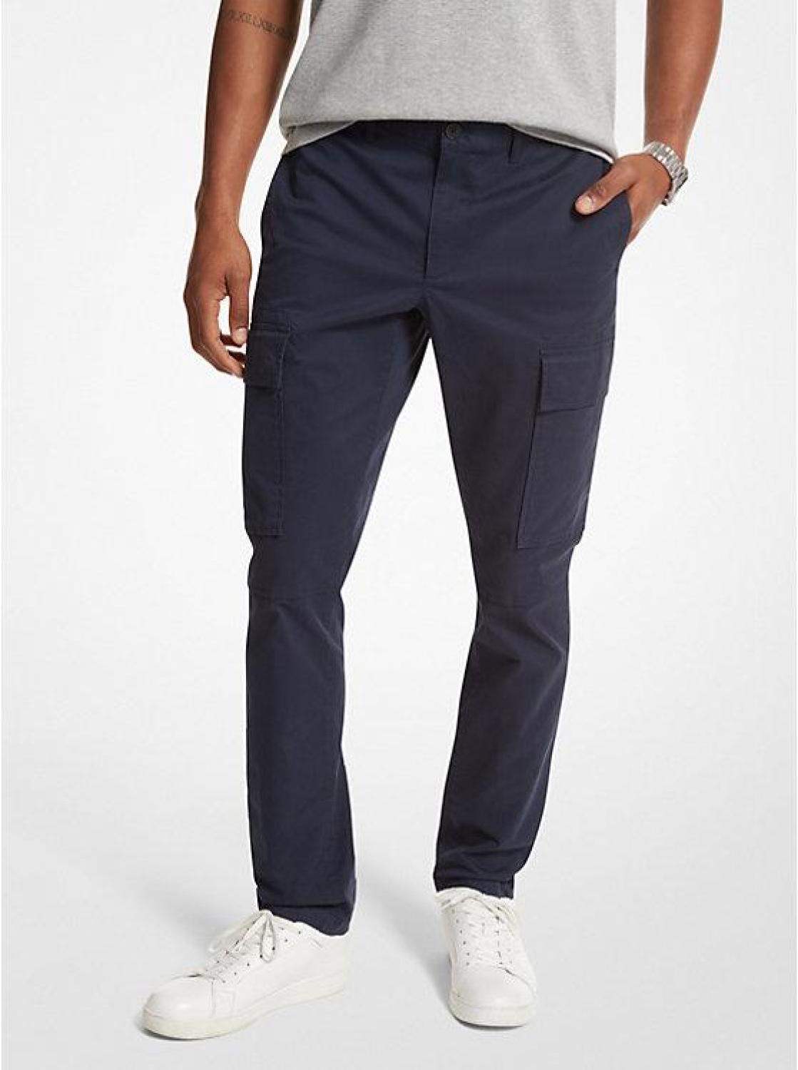 Cotton Blend Twill Cargo Pants