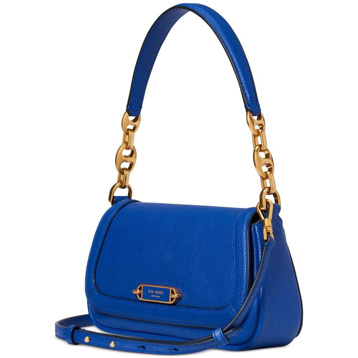 Gramercy Pebbled Leather Medium Flap Shoulder Bag