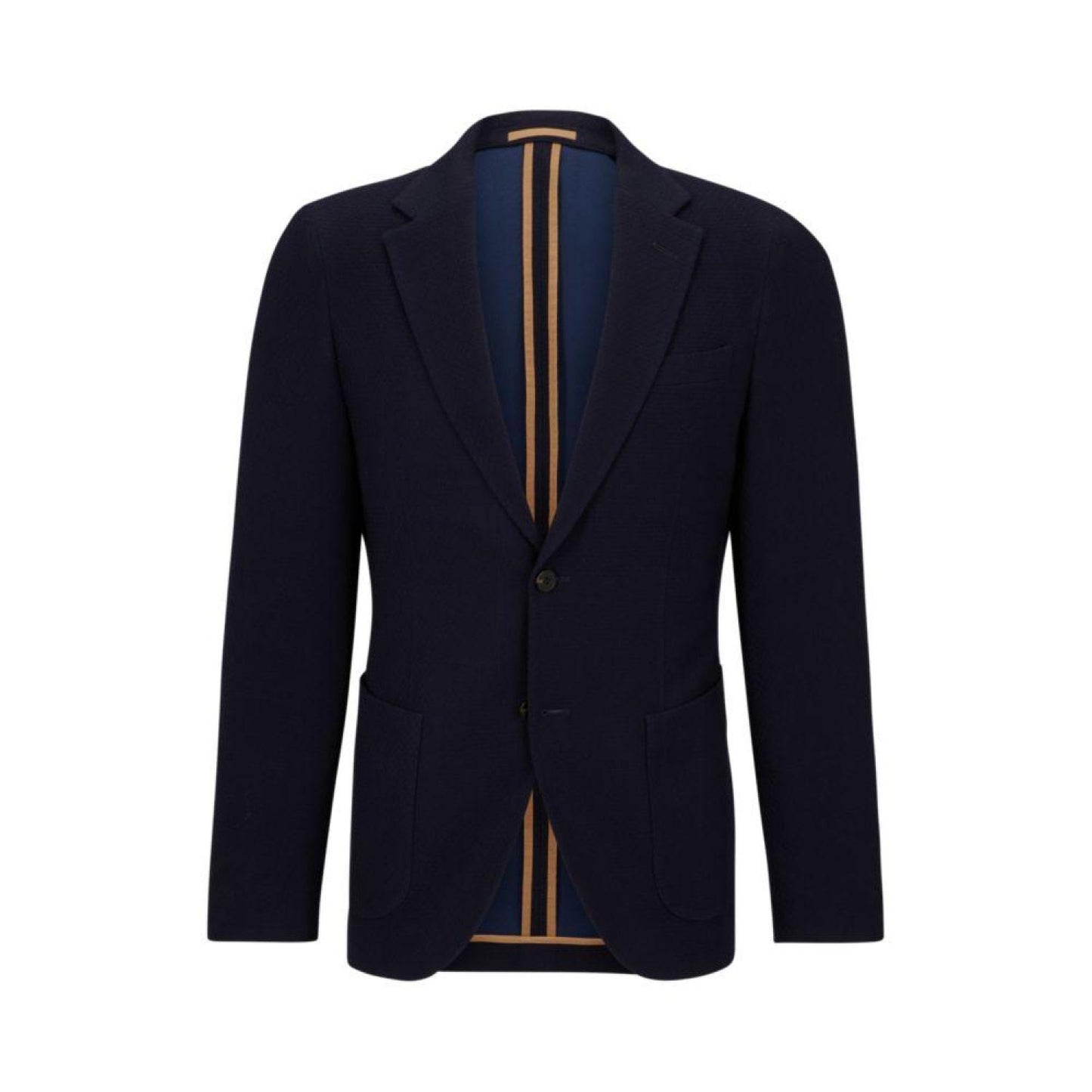 Slim-fit jacket in micro-patterned virgin wool