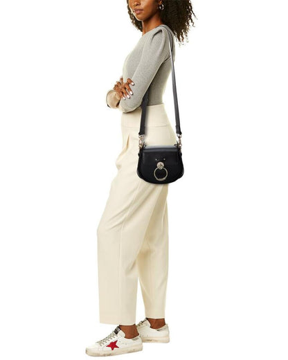 Chloé Tess Small Leather & Suede Shoulder Bag