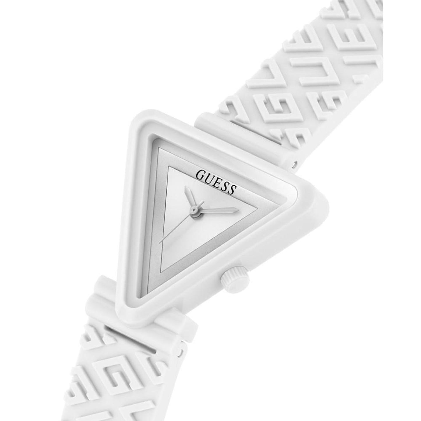 Women's Analog White Silicone Watch 34mm