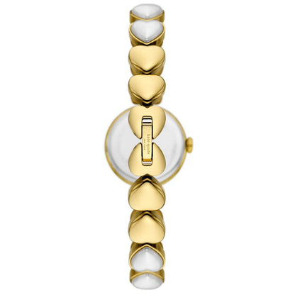 Women's Monroe Three Hand Gold-Tone Stainless Steel and Imitation Pearl Watch 24mm