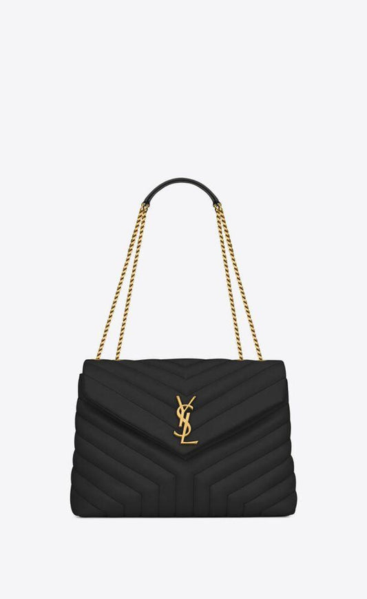 Loulou Medium Chain Bag In Quilted "y" Leather