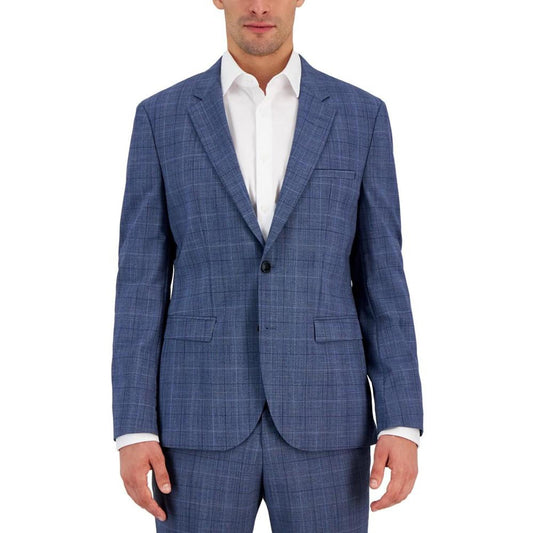 Men's Modern-Fit Plaid Wool Blend Suit Jacket