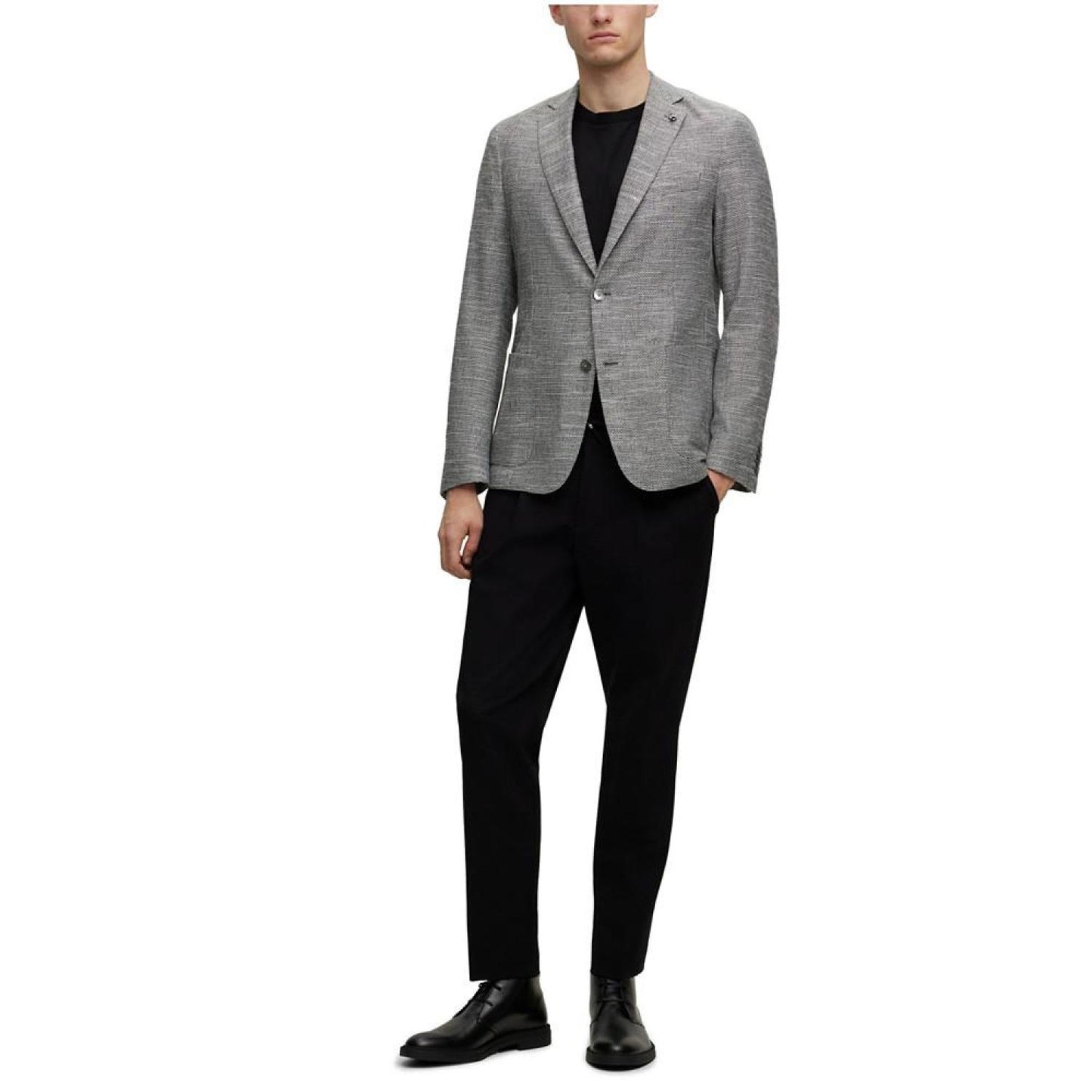 Men's Micro-Pattern Slim-Fit Jacket