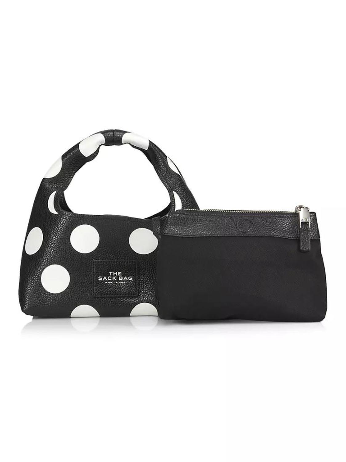 The Mini Sack Polka Dot Leather Top Handle Bag